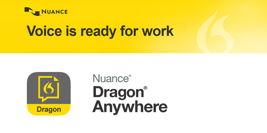 nuance dragon dictation app