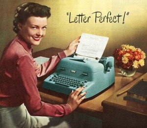 This IBM typewriter ad from the 1950s is but one step in the evolution timeline that spans from the Hansen Writing Ball to today's computer keyboards and mobile touchscreens
